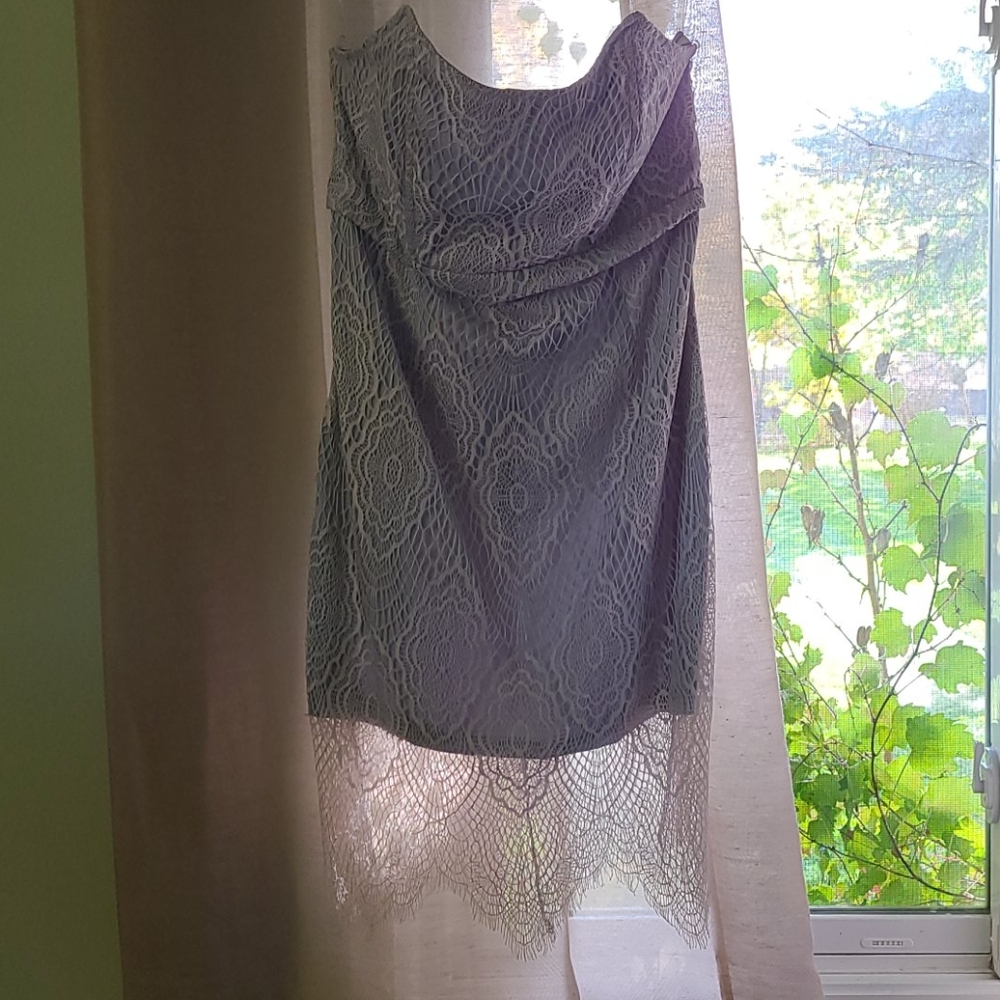 Periwinkle lace mini dress